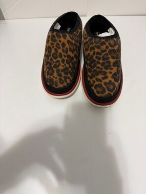 NEW ZERO GRAND  COLE HAAN Leopard Print Slip-On Shoes - Brown
